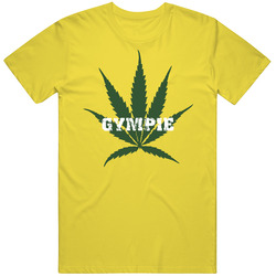 Gympie Australia Weed Marijuana Leaf Cool Retro Vintage Daisy Yellow Cotton T Shirt Gympie Australia Weed Marijuana Leaf Cool Retro Vintage Daisy Yellow Cotton T Shirt
