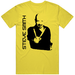 Steve Smith Rock Drummer Music Retro Vintage Daisy Yellow Cotton T Shirt Steve Smith Rock Drummer Music Retro Vintage Daisy Yellow Cotton T Shirt