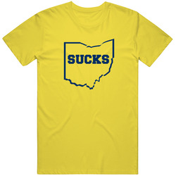 Ohio Sucks Retro Vintage Daisy Yellow Cotton T Shirt Ohio Sucks Retro Vintage Daisy Yellow Cotton T Shirt