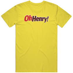 Oh Henry Candy Bar Retro Vintage Daisy Yellow Cotton T Shirt Oh Henry Candy Bar Retro Vintage Daisy Yellow Cotton T Shirt