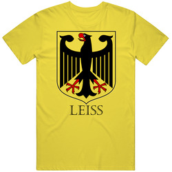 Leiss German Last Name Custom Surname Germany Coat Of Arms Retro Vintage Daisy Yellow Cotton T Shirt Leiss German Last Name Custom Surname Germany Coat Of Arms Retro Vintage Daisy Yellow Cotton T Shirt