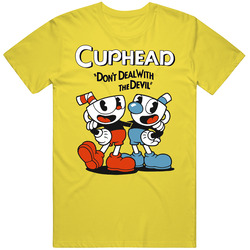 New Hot Design Cuphead Video Game Cartoon New From Us Retro Vintage Daisy Yellow Cotton T Shirt New Hot Design Cuphead Video Game Cartoon New From Us Retro Vintage Daisy Yellow Cotton T Shirt