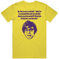 Austin Powers Nutshell Movie Quote Retro Vintage Daisy Yellow Cotton T Shirt Austin Powers Nutshell Movie Quote Retro Vintage Daisy Yellow Cotton T Shirt