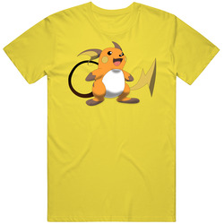 Raichu Pokemon Video Game A Pig In 2 Retro Vintage Daisy Yellow Cotton T Shirt Raichu Pokemon Video Game A Pig In 2 Retro Vintage Daisy Yellow Cotton T Shirt