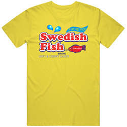 Swedish Fish Soft And Chewy Candy T Shirt Sweats Candy Unisex Top Tee Retro Vintage Daisy Yellow Cotton T Shirt