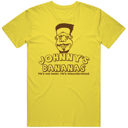 Johnny's Bananas Drama Cartoon Entourage Retro Vintage Daisy Yellow Cotton T Shirt Johnny's Bananas Drama Cartoon Entourage Retro Vintage Daisy Yellow Cotton T Shirt