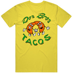 Dos Bros Tacos Retro Vintage Daisy Yellow Cotton T Shirt Dos Bros Tacos Retro Vintage Daisy Yellow Cotton T Shirt
