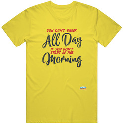 Funny Day Drinking Retro Vintage Daisy Yellow Cotton T Shirt Funny Day Drinking Retro Vintage Daisy Yellow Cotton T Shirt