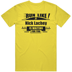 Run Like Nick Lachey Is Waiting For You Funny Retro Vintage Daisy Yellow Cotton T Shirt Run Like Nick Lachey Is Waiting For You Funny Retro Vintage Daisy Yellow Cotton T Shirt