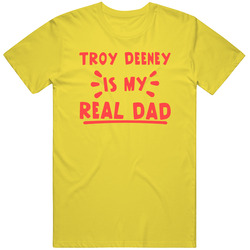 Troy Deeney Is My Real Dad Watford Player Retro Vintage Daisy Yellow Cotton T Shirt Troy Deeney Is My Real Dad Watford Player Retro Vintage Daisy Yellow Cotton T Shirt