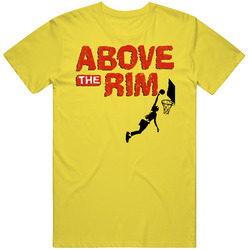 Above The Rim Retro Vintage Basketball Movie Logo Retro Vintage Daisy Yellow Cotton T Shirt Above The Rim Retro Vintage Basketball Movie Logo Retro Vintage Daisy Yellow Cotton T Shirt