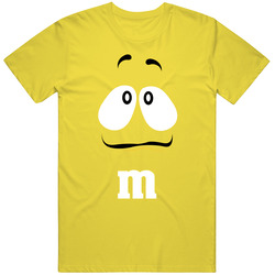 M&ms Yellow Character Retro Vintage Daisy Yellow Cotton T Shirt M&ms Yellow Character Retro Vintage Daisy Yellow Cotton T Shirt