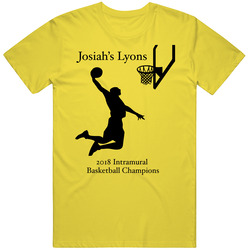 Basketball Intramurals Retro Vintage Daisy Yellow Cotton T Shirt Basketball Intramurals Retro Vintage Daisy Yellow Cotton T Shirt