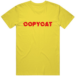 Copycat Red Text Retro Vintage Daisy Yellow Cotton T Shirt Copycat Red Text Retro Vintage Daisy Yellow Cotton T Shirt