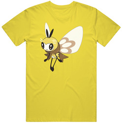 Ribombee Pokemon Pig In Retro Vintage Daisy Yellow Cotton T Shirt Ribombee Pokemon Pig In Retro Vintage Daisy Yellow Cotton T Shirt