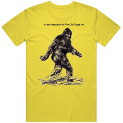 Sasquatch At Old Tioga Retro Vintage Daisy Yellow Cotton T Shirt Sasquatch At Old Tioga Retro Vintage Daisy Yellow Cotton T Shirt
