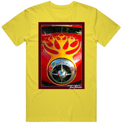 Flames8-6 Retro Vintage Daisy Yellow Cotton T Shirt Flames8-6 Retro Vintage Daisy Yellow Cotton T Shirt