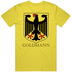 Goldmann German Last Name Custom Surname Germany Coat Of Arms Retro Vintage Daisy Yellow Cotton T Shirt Goldmann German Last Name Custom Surname Germany Coat Of Arms Retro Vintage Daisy Yellow Cotton T Shirt