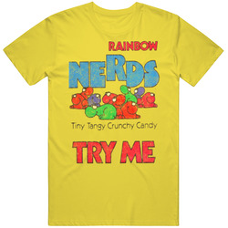 Rainbow Nerds Candy Vintage Retro Retro Vintage Daisy Yellow Cotton T Shirt