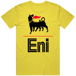 Eni Fuel Petroleum Gas Havoline Oil Energy Logo Retro Vintage Daisy Yellow Cotton T Shirt