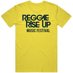 Reggae Rise Up Music Festival Retro Vintage Daisy Yellow Cotton T Shirt Reggae Rise Up Music Festival Retro Vintage Daisy Yellow Cotton T Shirt