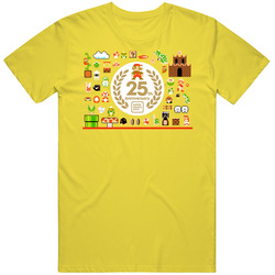 Super Mario 25th Anniversary Retro Video Game Retro Vintage Daisy Yellow Cotton T Shirt Super Mario 25th Anniversary Retro Video Game Retro Vintage Daisy Yellow Cotton T Shirt