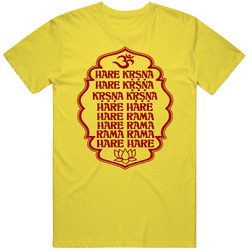 Mahamantra (red) Retro Vintage Daisy Yellow Cotton T Shirt