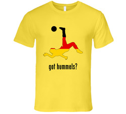 Mats Hummels Germany Df Kick Football Soccer World Cup Retro Vintage Daisy Yellow Cotton T Shirt
