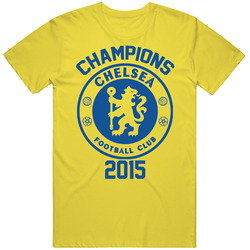 Champions Chelsea Retro Vintage Daisy Yellow Cotton T Shirt Champions Chelsea Retro Vintage Daisy Yellow Cotton T Shirt