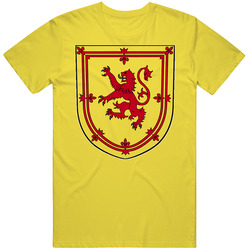 Scottish Scotland Coat Of Arms Country Flag Lion Retro Vintage Daisy Yellow Cotton T Shirt Scottish Scotland Coat Of Arms Country Flag Lion Retro Vintage Daisy Yellow Cotton T Shirt