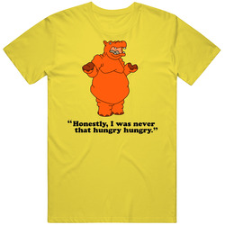 Hungry Hungry Hippo Retro Vintage Daisy Yellow Cotton T Shirt Hungry Hungry Hippo Retro Vintage Daisy Yellow Cotton T Shirt