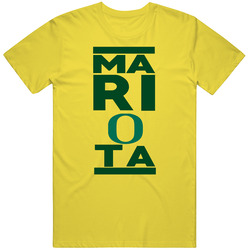 Mariota Marcus Heisman Winner Football Retro Vintage Daisy Yellow Cotton T Shirt Mariota Marcus Heisman Winner Football Retro Vintage Daisy Yellow Cotton T Shirt