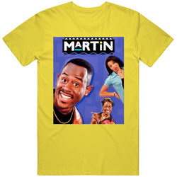 Martin 90s Sitcom Retro Vintage Daisy Yellow Cotton T Shirt Martin 90s Sitcom Retro Vintage Daisy Yellow Cotton T Shirt