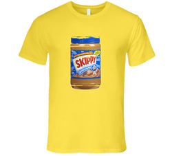 Skippy Squeeze It Peanut Butter 90s Throwback Retro Vintage Daisy Yellow Cotton T Shirt