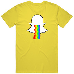 Snapchat Ghost Rainbow Filter Cool Retro Vintage Daisy Yellow Cotton T Shirt Snapchat Ghost Rainbow Filter Cool Retro Vintage Daisy Yellow Cotton T Shirt