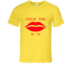 Feelin' Fine In 79 Vintage Inspired Retro Vintage Daisy Yellow Cotton T Shirt Feelin' Fine In 79 Vintage Inspired Retro Vintage Daisy Yellow Cotton T Shirt