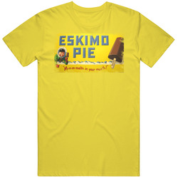 Eskimo Pie Ice Cream Original Logo Gift Retro Vintage Daisy Yellow Cotton T Shirt Eskimo Pie Ice Cream Original Logo Gift Retro Vintage Daisy Yellow Cotton T Shirt