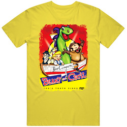 Beany And Cecil Vol. 1 Comedy Film Poster Aged Look Retro Vintage Daisy Yellow Cotton T Shirt Beany And Cecil Vol. 1 Comedy Film Poster Aged Look Retro Vintage Daisy Yellow Cotton T Shirt