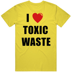 I Love Toxic Waste Real Genius Funny Retro Vintage Daisy Yellow Cotton T Shirt I Love Toxic Waste Real Genius Funny Retro Vintage Daisy Yellow Cotton T Shirt