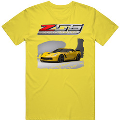 Chevrolet Corvette Racing Z06 Supercharged Logo Retro Vintage Daisy Yellow Cotton T Shirt Chevrolet Corvette Racing Z06 Supercharged Logo Retro Vintage Daisy Yellow Cotton T Shirt
