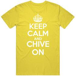 Keep Calm And Chive On Chive Carry On Kcco Retro Vintage Daisy Yellow Cotton T Shirt Keep Calm And Chive On Chive Carry On Kcco Retro Vintage Daisy Yellow Cotton T Shirt