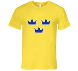 Team Sweden Crown Hockey T S Retro Vintage Daisy Yellow Cotton T Shirt Team Sweden Crown Hockey T S Retro Vintage Daisy Yellow Cotton T Shirt