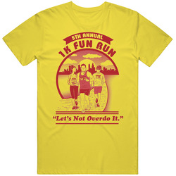 1k Fun Run Let's Not Overdo It Funny Men's Running Retro Vintage Daisy Yellow Cotton T Shirt 1k Fun Run Let's Not Overdo It Funny Men's Running Retro Vintage Daisy Yellow Cotton T Shirt