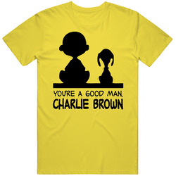 Charlie Brown Good Man Retro Vintage Daisy Yellow Cotton T Shirt Charlie Brown Good Man Retro Vintage Daisy Yellow Cotton T Shirt