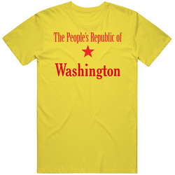 The Peoples Republic Of City Custom Customizable vintage retro daisy yellow T Shirt