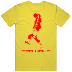 Teen Wolf Air Wolf 80s Basketball Movie vintage retro daisy yellow T Shirt Teen Wolf Air Wolf 80s Basketball Movie vintage retro daisy yellow T Shirt