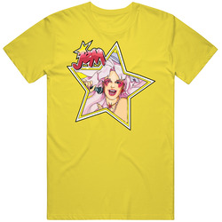Jem Cartoon Movie vintage retro daisy yellow T Shirt Jem Cartoon Movie vintage retro daisy yellow T Shirt