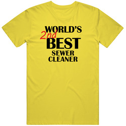 Worlds Second Best Sewer Cleaner Funny Job vintage retro daisy yellow T Shirt Worlds Second Best Sewer Cleaner Funny Job vintage retro daisy yellow T Shirt