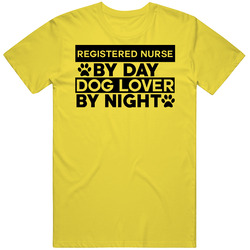 Registered Nurse By Day Dog Lover Funny Job vintage retro daisy yellow T Shirt Registered Nurse By Day Dog Lover Funny Job vintage retro daisy yellow T Shirt