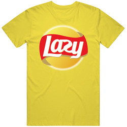 Lazy Funny Lays Parody Logo vintage retro daisy yellow T Shirt Lazy Funny Lays Parody Logo vintage retro daisy yellow T Shirt